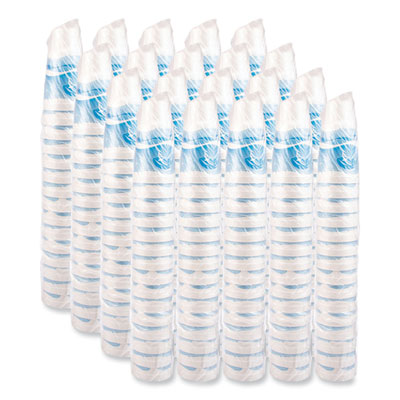 DART Horizon Hot/Cold Foam Drinking Cups, 44 oz, Ocean Blue/White, 15/Bag, 20 Bags/Carton - OrdermeInc