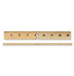 Wooden Meter Stick, Standard/Metric, 39.5", Clear Lacquer Finish, 12/Box