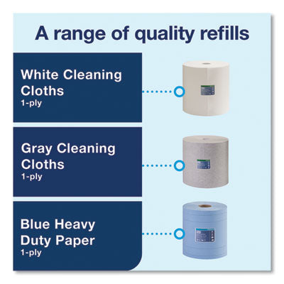 Heavy-Duty Cleaning Cloth, 1-Ply, 12.6" x 912.2 ft, White OrdermeInc OrdermeInc