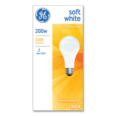 Incandescent Basic Bulb, A21, 200 W, Soft White OrdermeInc OrdermeInc