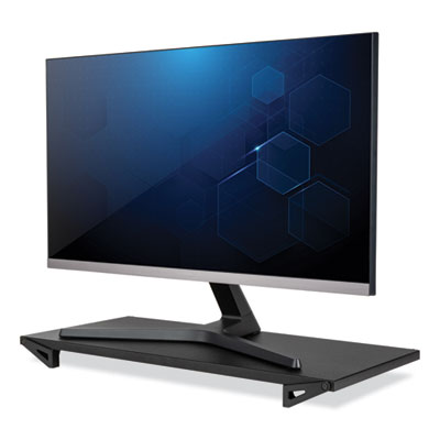 Lo Riser Monitor Stand, For 32" Monitors, 24" x 11" x 2" to 3", Black, Supports 30 lb OrdermeInc OrdermeInc