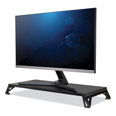 Lo Riser Monitor Stand, For 32" Monitors, 24" x 11" x 2" to 3", Black, Supports 30 lb OrdermeInc OrdermeInc