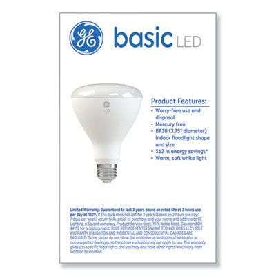 Basic LED Dimmable Indoor Flood Light Bulbs, BR30, 8 W, Soft White OrdermeInc OrdermeInc