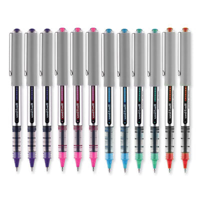 uniball® VISION Roller Ball Pen, Stick, Fine 0.7 mm, Assorted Ink and Barrel Colors, Dozen OrdermeInc OrdermeInc