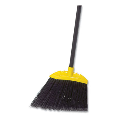 Jumbo Smooth Sweep Angled Broom, 46" Handle, Black/Yellow - OrdermeInc