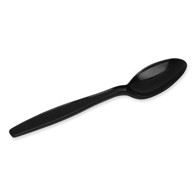 Individually Wrapped Heavyweight Teaspoons, Polypropylene, Black, 1,000/Carton OrdermeInc OrdermeInc