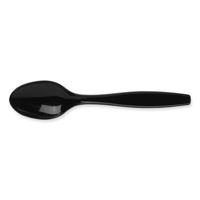 Individually Wrapped Heavyweight Teaspoons, Polypropylene, Black, 1,000/Carton OrdermeInc OrdermeInc