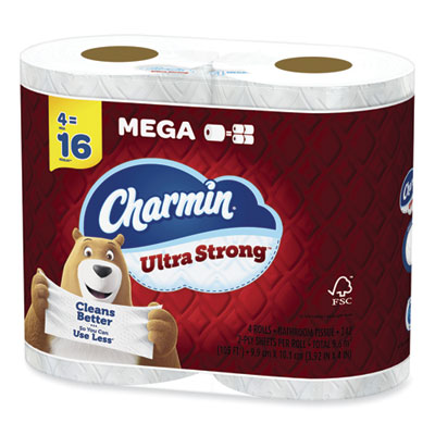 PROCTER & GAMBLE Ultra Strong Bathroom Tissue, Septic Safe, 2-Ply, White, 242 Sheet/Roll, 4/Pack - OrdermeInc