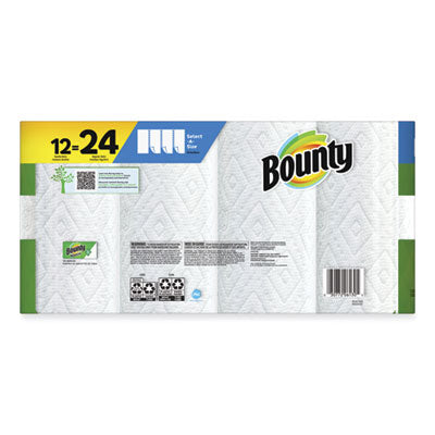 PROCTER & GAMBLE Select-a-Size Kitchen Roll Paper Towels, 2-Ply, 5.9 x 11, White, 90 Sheets/Double Roll, 12 Rolls/Carton