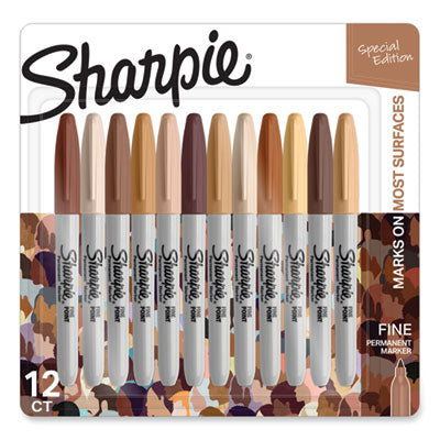 Sharpie® Fine Tip Permanent Marker, Portrait Colors, Fine Bullet Tip, Assorted, 12/Pack OrdermeInc OrdermeInc