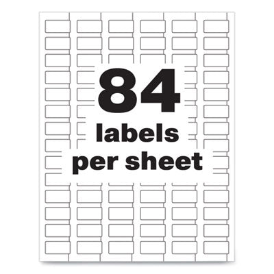 PermaTrack Durable White Asset Tag Labels, Laser Printers, 0.5 x 1, White, 84/Sheet, 8 Sheets/Pack OrdermeInc OrdermeInc