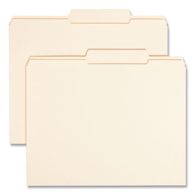 Reinforced Guide Height File Folders, 2/5-Cut Tabs: Right of Center Position, Letter Size, 0.75" Expansion, Manila, 100/Box OrdermeInc OrdermeInc