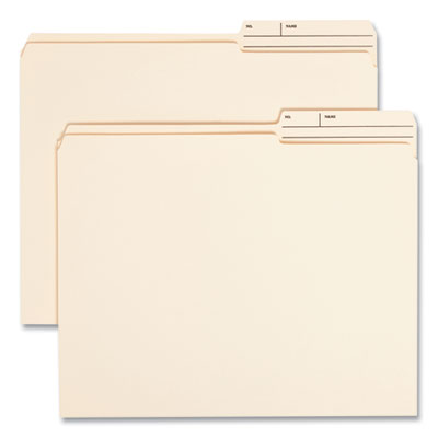 Smead™ Reinforced Guide Height File Folders, 2/5-Cut Printed Tabs: Right Position, Letter Size, 0.75" Expansion, Manila, 100/Box OrdermeInc OrdermeInc