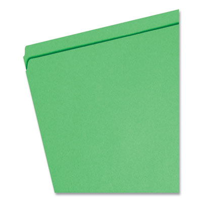 Smead™ Reinforced Top Tab Colored File Folders, Straight Tabs, Letter Size, 0.75" Expansion, Green, 100/Box OrdermeInc OrdermeInc