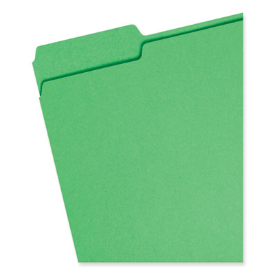 Colored File Folders, 1/3-Cut Tabs: Assorted, Letter Size, 0.75" Expansion, Green, 100/Box OrdermeInc OrdermeInc