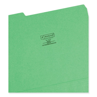 Colored File Folders, 1/3-Cut Tabs: Assorted, Letter Size, 0.75" Expansion, Green, 100/Box OrdermeInc OrdermeInc