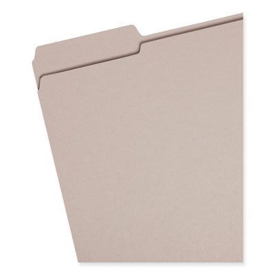 Smead™ Reinforced Top Tab Colored File Folders, 1/3-Cut Tabs: Assorted, Letter Size, 0.75" Expansion, Gray, 100/Box OrdermeInc OrdermeInc