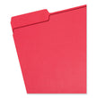 Colored File Folders, 1/3-Cut Tabs: Assorted, Letter Size, 0.75" Expansion, Red, 100/Box OrdermeInc OrdermeInc