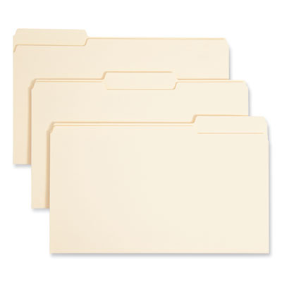 Smead™ Interior File Folders, 1/3-Cut Tabs: Assorted, Legal Size, 0.75" Expansion, Manila, 100/Box OrdermeInc OrdermeInc