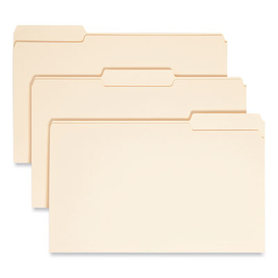 Manila File Folders, 1/3-Cut Tabs: Assorted, Legal Size, 0.75" Expansion, Manila, 100/Box OrdermeInc OrdermeInc