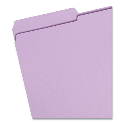 Reinforced Top Tab Colored File Folders, 1/3-Cut Tabs: Assorted, Legal Size, 0.75" Expansion, Lavender, 100/Box OrdermeInc OrdermeInc