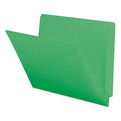 Smead™ Shelf-Master Reinforced End Tab Colored Folders, Straight Tabs, Letter Size, 0.75" Expansion, Green, 100/Box OrdermeInc OrdermeInc
