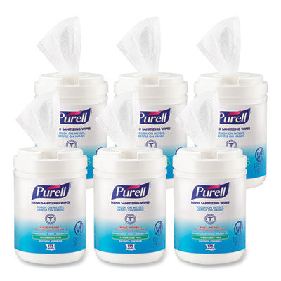 Hand Sanitizing Wipes Alcohol Formula, 6 x 7, Unscented, White, 175/Canister, 6 Canisters/Carton OrdermeInc OrdermeInc