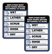 Employees Must Wash Hands Indoor Wall Sign, 5" x 7", Black/Blue/White Face, Black/Blue Graphics, 2/Pack OrdermeInc OrdermeInc