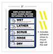 Employees Must Wash Hands Indoor Wall Sign, 5" x 7", Black/Blue/White Face, Black/Blue Graphics, 2/Pack OrdermeInc OrdermeInc