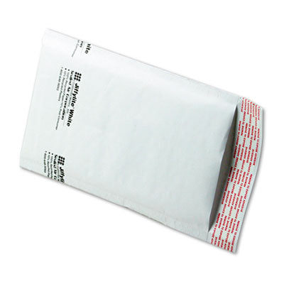 Jiffylite Self-Seal Bubble Mailer, #00, Barrier Bubble Air Cell Cushion, Self-Adhesive Closure, 5 x 10, White, 250/Carton - OrdermeInc
