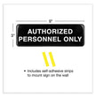 Authorized Personnel Only Indoor/Outdoor Wall Sign, 9" x 3", Black Face, White Graphics, 3/Pack OrdermeInc OrdermeInc