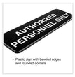 Authorized Personnel Only Indoor/Outdoor Wall Sign, 9" x 3", Black Face, White Graphics, 3/Pack OrdermeInc OrdermeInc