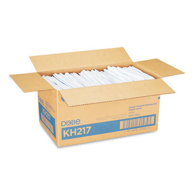 DIXIE FOOD SERVICE Plastic Cutlery, Heavyweight Knives, White, 1,000/Carton - OrdermeInc