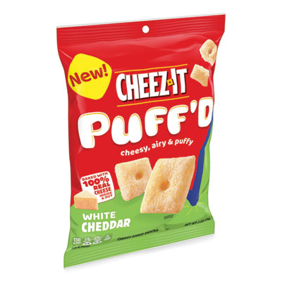 Cheez-It® Puff'd Crackers, White Cheddar, 3 oz Bag, 6/Carton - OrdermeInc