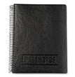 Executive Format Password Log Book, 576 Total Entries, 4 Entries/Page, Black Faux-Leather Cover, (72) 10 x 7.6 Sheets - OrdermeInc