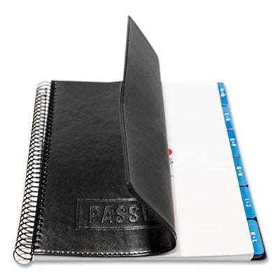 Executive Format Password Log Book, 576 Total Entries, 4 Entries/Page, Black Faux-Leather Cover, (72) 10 x 7.6 Sheets - OrdermeInc