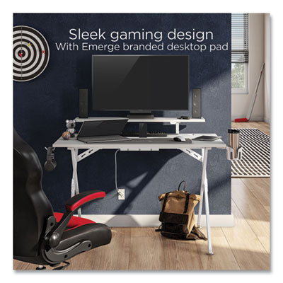 Vizon 47" Gaming Desk, 47.2" x 26.6" x 35", White Colorway OrdermeInc OrdermeInc