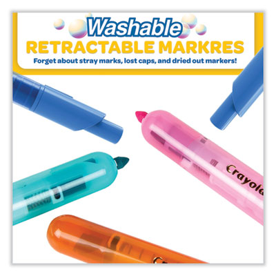 Super Clicks Retractable Markers, Assorted Bullet Tip Sizes, Assorted Colors, 10/Pack OrdermeInc OrdermeInc