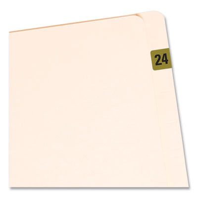 Yearly End Tab File Folder Labels, 2024, Gold, 500/Roll OrdermeInc OrdermeInc