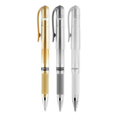 uniball® Signo Gel Impact Gel Pen, Stick, Bold 1 mm, Assorted Metallic Ink and Barrel Colors, 3/Pack - OrdermeInc