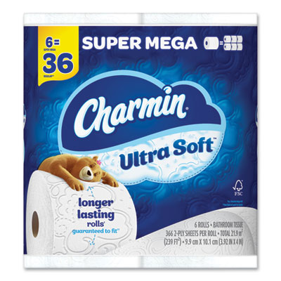 Ultra Soft Bathroom Tissue, Septic-Safe, 2-Ply, White, 336 Sheets/Roll, 18 Rolls/Carton - OrdermeInc