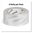 Quiet Tape Box Sealing Tape, 3" Core, 1.88" x 109 yds, Clear, 6/Pack OrdermeInc OrdermeInc