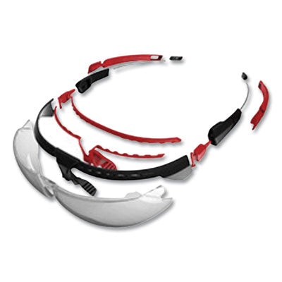 Avatar Safety Glasses, Black/Red Polycarbonate Frame, Gray Polycarbonate Lens OrdermeInc OrdermeInc