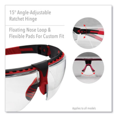 Avatar Safety Glasses, Red/Black Polycarbonate Frame, Clear Polycarbonate Lens OrdermeInc OrdermeInc