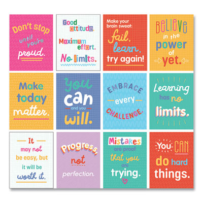 Mini Posters, Growth Mindset Quotes, 8.5 x 11, 12/Set OrdermeInc OrdermeInc