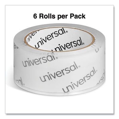 Universal® Heavy-Duty Acrylic Box Sealing Tape, 3" Core, 1.88" x 54.6 yds, Clear, 6/Pack OrdermeInc OrdermeInc