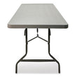 IndestrucTable Commercial Folding Table, Rectangular, 96" x 30" x 29", Charcoal Top, Charcoal Base/Legs OrdermeInc OrdermeInc