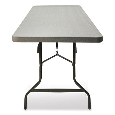 IndestrucTable Commercial Folding Table, Rectangular, 96" x 30" x 29", Charcoal Top, Charcoal Base/Legs OrdermeInc OrdermeInc