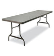 IndestrucTable Commercial Folding Table, Rectangular, 96" x 30" x 29", Charcoal Top, Charcoal Base/Legs OrdermeInc OrdermeInc