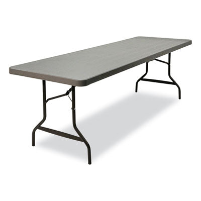 IndestrucTable Commercial Folding Table, Rectangular, 96" x 30" x 29", Charcoal Top, Charcoal Base/Legs OrdermeInc OrdermeInc